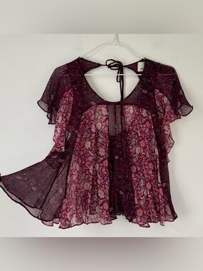 Isabel marant oriane silk flowy top S 40